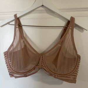 Sheer tan bralette